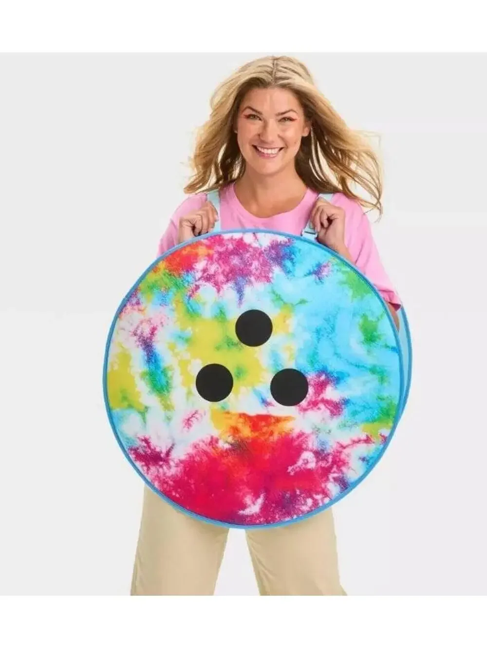 Bowling Ball Halloween Costume Multi Color Slip On Teen Adult 12+